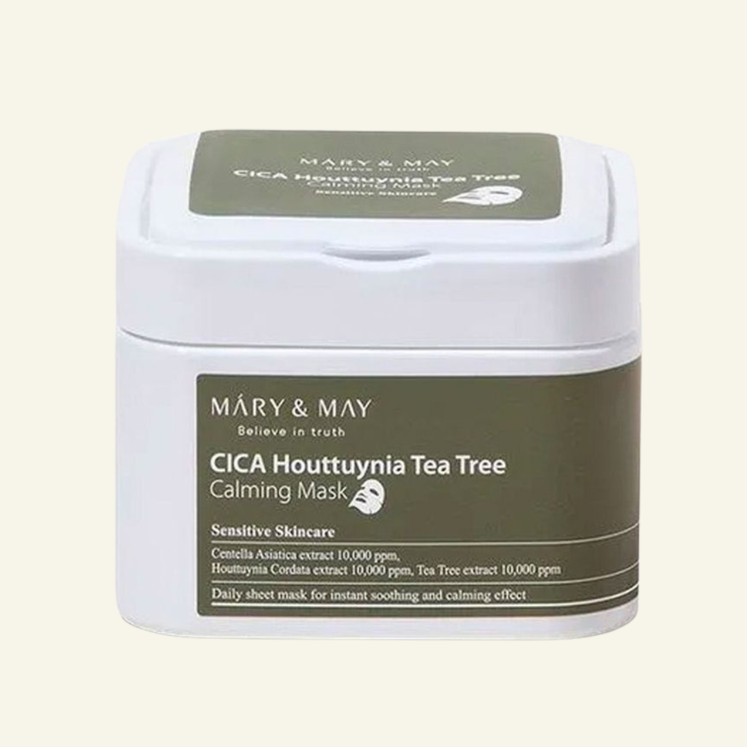 CICA Houttuynia Tea Tree Calming Mask (30 pièces) - La Bulle and Co