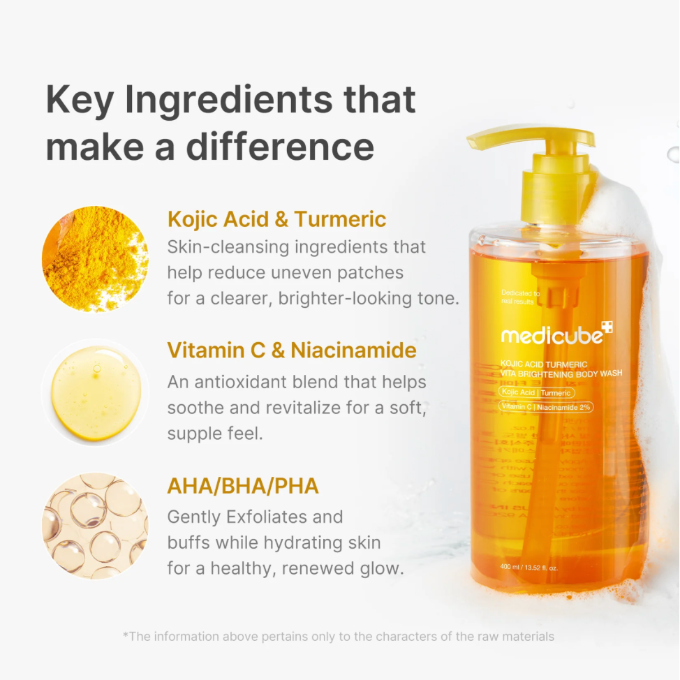 MEDICUBE Kojic Acid Turmeric Brightening Body Wash (500ml)
